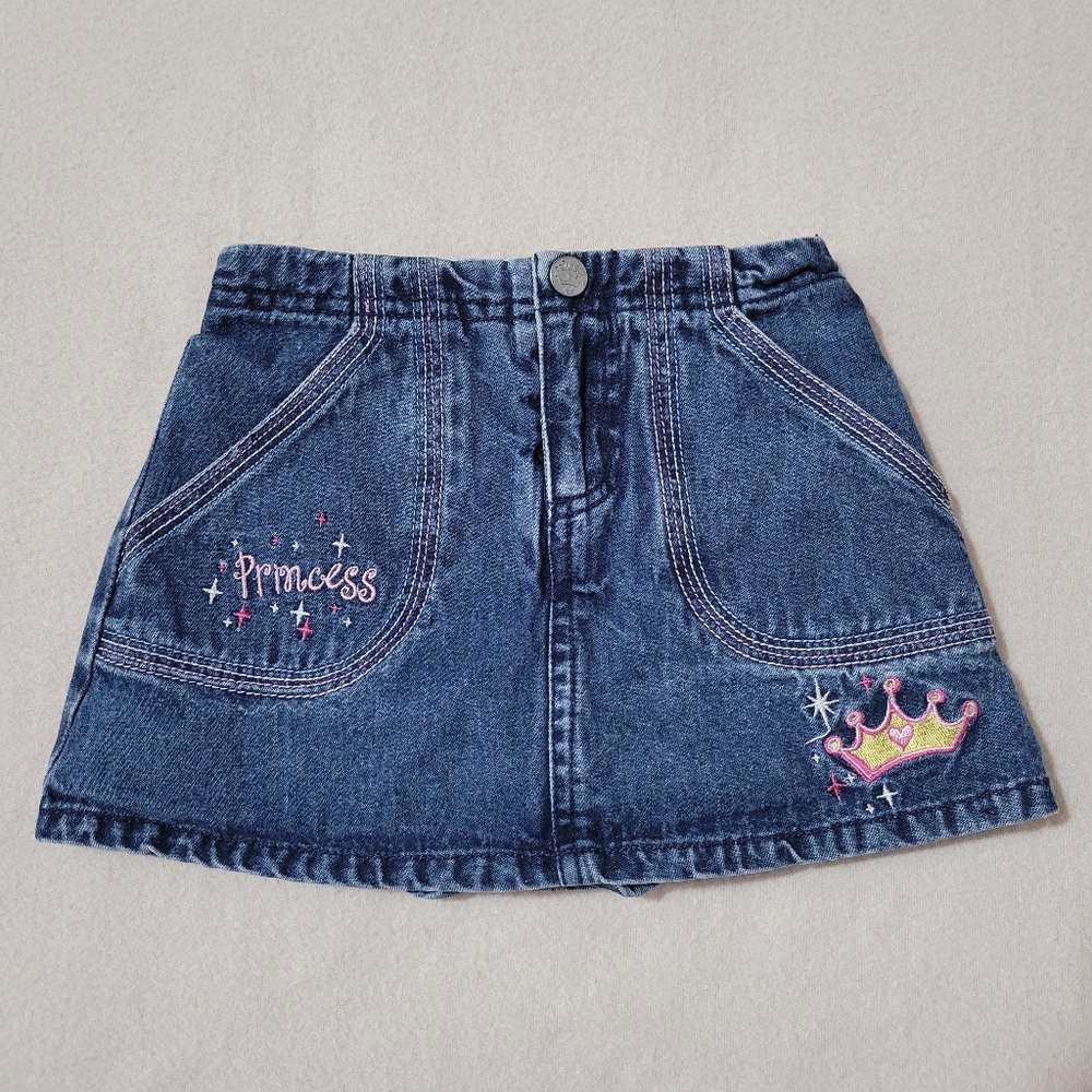 ✨️3/$9✨️ Disney Princess Girls Embroidered Denim Skirt